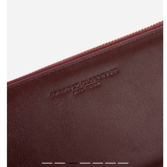 Brandon Blackwood Lynn Burgundy Leather Wallet - Picture 3 of 7